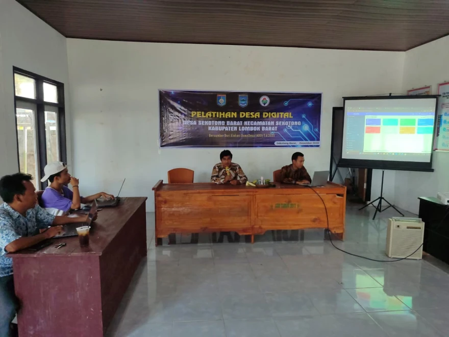 Pemdes Sekotong Barat Adakan Pelatihan Desa Digital Bagi Operator Desa